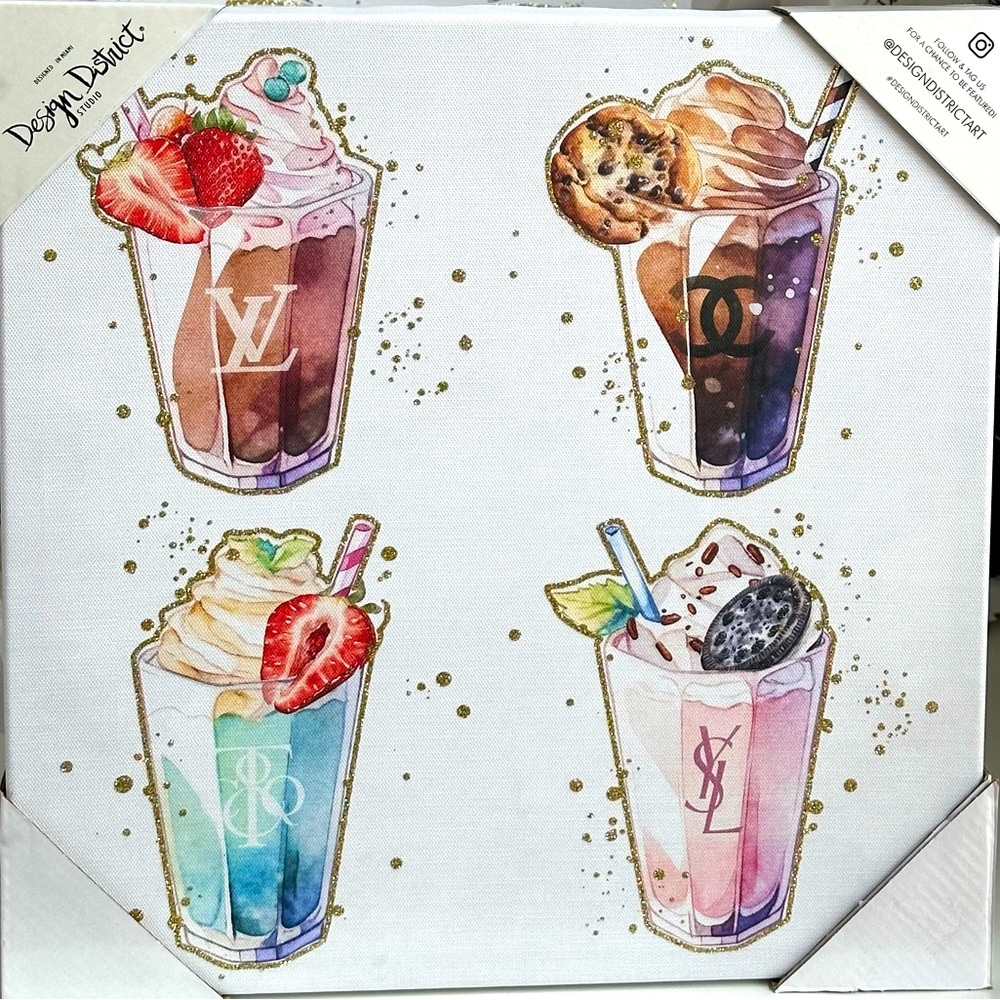 LV, Chanel, Tiffany & YSL Milk Shake Art